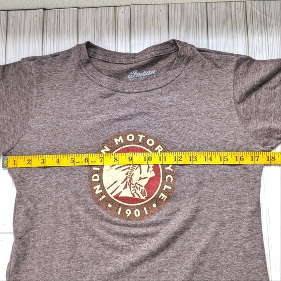 Indian Motorcycle Sturgis 2016 76th Anniversary Tee in Heathered Brown Sz Medium - Picture 7 of 8